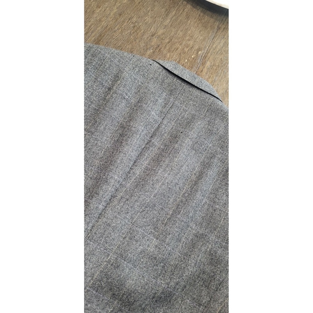 Chaps Ralph Lauren Vintage 90s Blazer Mens 42L Wool Textured Sport Coat Gray - Picture 11 of 16